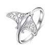 S925 Sterling Silver Stingray Sea Animal Open Ring Manta Ray