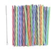 65 Pieces Colorful Plastic Straws, Reusable Hard Straws, with 1
