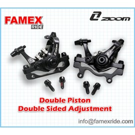 ZOOM MTB Bike Mechanical Disc Brake Calliper Front & Rear Double piston Drive Brake (Brake pads included)