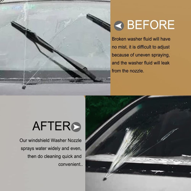 2 PCS Front Windshield Washer Nozzle, Universal Windshield Jet nozzle