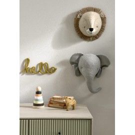 Mamas & Papas Nursery Décor, Born to be Wild, Wall Art - Elephant, Grey/Oak