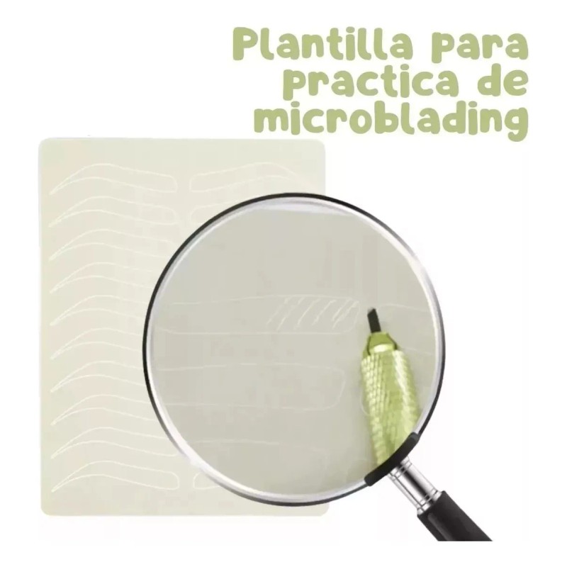 Piel Sintética Práctica Microblading Diseño Ceja Pack 6pzs