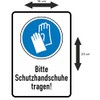 Daged Please Wear Protective Gloves Sticker 23 x 16 cm
