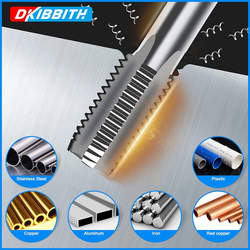 5-Piece NPT Pipe Tap Set, 1/8", 1/4", 3/8", 1/2", 3/4"