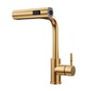 GIMILI Brushed Gold Kitchen Faucet with Pull Down Sprayer, Waterfall