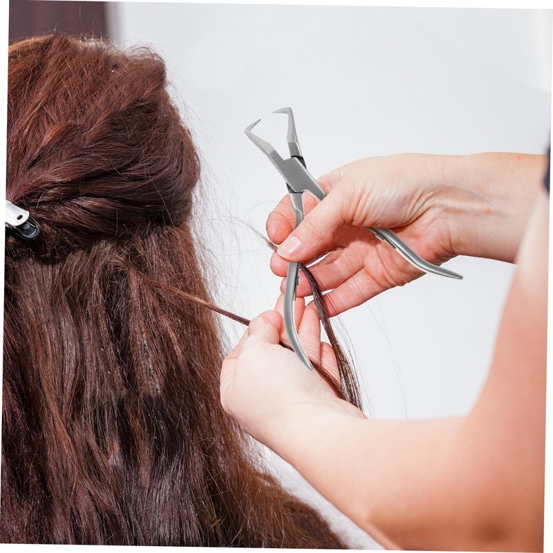 COHEALI 1Pair Hair Extension Pliers Tool Angled Clamp for Easy