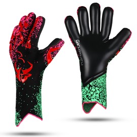 GKHMNEW Soccer Goalkeeper Gloves Kids Youth and Adult Provide Extreme Strong Control and Grip, Breathable and Comfortable Soccer Gloves,High Performance Goalkeeper Glove Equipment (Red, 6)