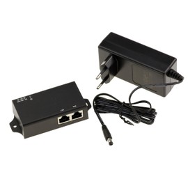 KALEA-INFORMATIQUE Power over Ethernet Power Supply Injector 1 Port 30W Compatible with PoE IEEE802.3af and PoE+ IEEE802.3at Included with a Power Supply 52V 0.65A