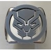 Black Panther Cat Wakanda in 3d - Chrome with Grey