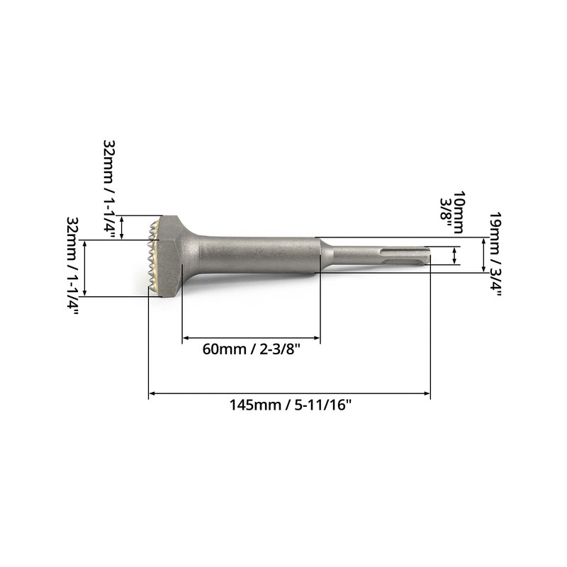 QWORK Bushing Tool, 5 11/16" Long 16 Pin Concrete Bushing
