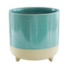 Ivyline Planter, Ceramic, Aqua Matte Reactive, H8.5cm x D8cm