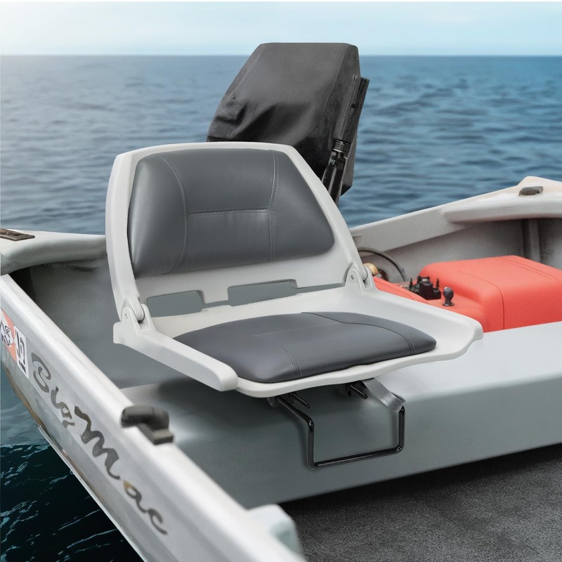 ERGOSEAT Folding Boat Seat Padded Folding Boat Chair with Backrest