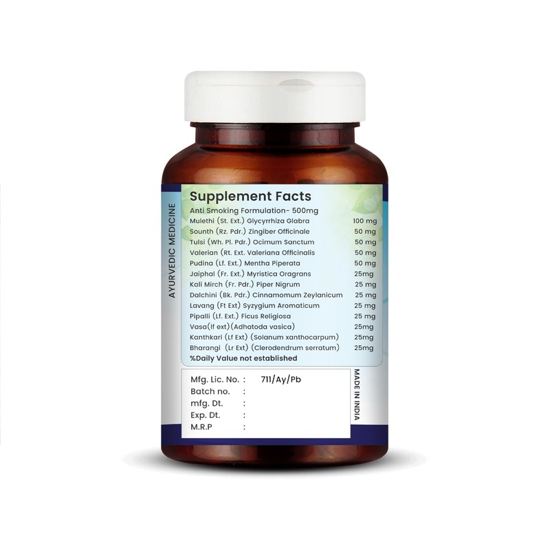 VEDIKROOTS NicoShield | Herbal Support for Smoking | Helps Reduce