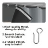 Runseaway 100Pcs Metal Curtain Track Hooks, S Shaped Small Metal