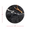 Foreside Home & Garden Round Cutting Board Black Marble &