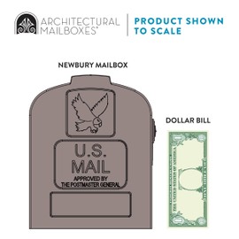 Architectural Mailboxes Newbury Medium Capacity, Plastic Mailbox and Post Kit, Mocha