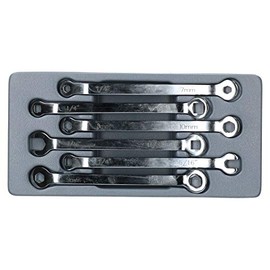AB Tools-Neilsen 6pc Brake Line Hydraulic Pipe Spanner Wrench Set Open Ended Hex Square Ends