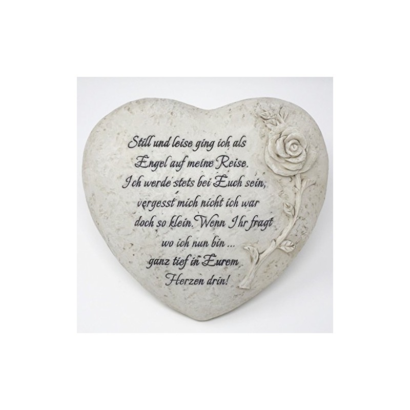 Trauer-Shop Grave ornament heart star children. Still und leise ging