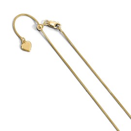 Sonia Jewels Sterling Silver .95 mm Gold-Toned 22in Adjustable Snake Chain Necklace 22" - with Secure Lobster Lock Clasp