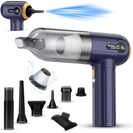 AKOFIC Handstaubsauger, 15000PA Tragbarer Mini Staubsauger, Wiederaufladbar Auto Staubsauger mit Typ-C-Aufladung & LED-Anzeige, Kabellos Handsauger Akku für Auto, Haus, Küche, Tierhaare