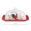 Bicuzat Ceramic Butter Dish with Lid Butter Keeper Butter Plate