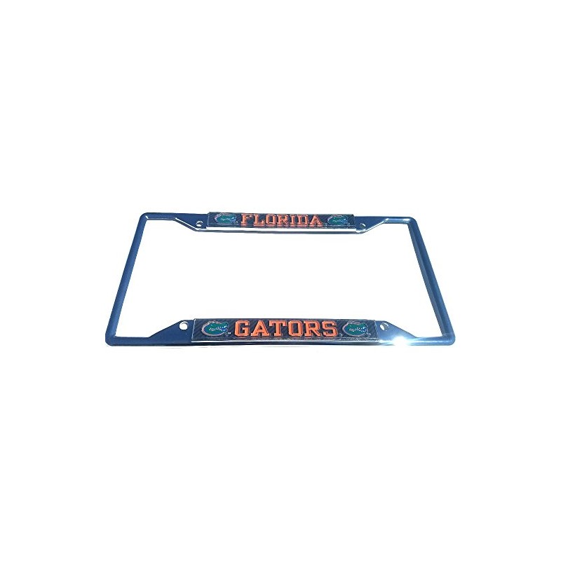 Florida Gators Silver Chrome Carbon 3-D License Plate Frame