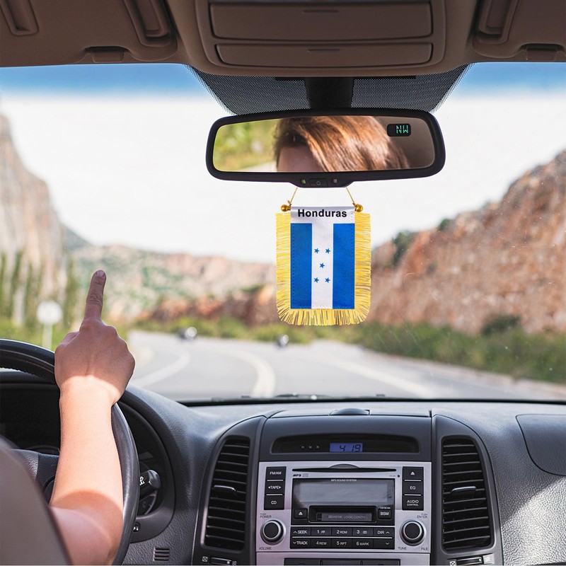 JBSJBS Honduras Hanging Flag Mini Small Hondurans Car Window Flags