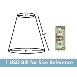 Urbanest Mushroom Pleated Hardback Lamp Shade 5x9x8.5 Inch (Spider) (Burgundy, Set of 2)