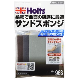 Holts Repair Supplies, Polishing Sponge, Sand Sponge, Sheet Type, Holts MH963, #400, #800, #1500, Set of 3