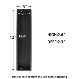 PRATIQUE Bamboo Drawer Organizer - Kitchen Utensil Organizer Silverware Tray Cutlery Holder，Office Desk Supplies and Accessories,12 * 3 * 2.6inch,Black