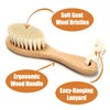 Baby Wooden Brush and Comb, 2 Pieces Natural Goat Bristle