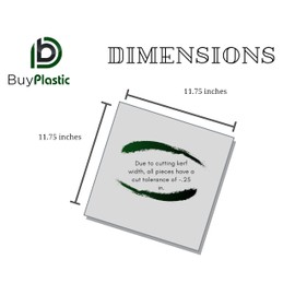 BuyPlastic King ColorCore Plastic Sheet 1/4" x 12" x 12" Black-Red-Black Color Core, HDPE Board, High Density Polyethylene Panel