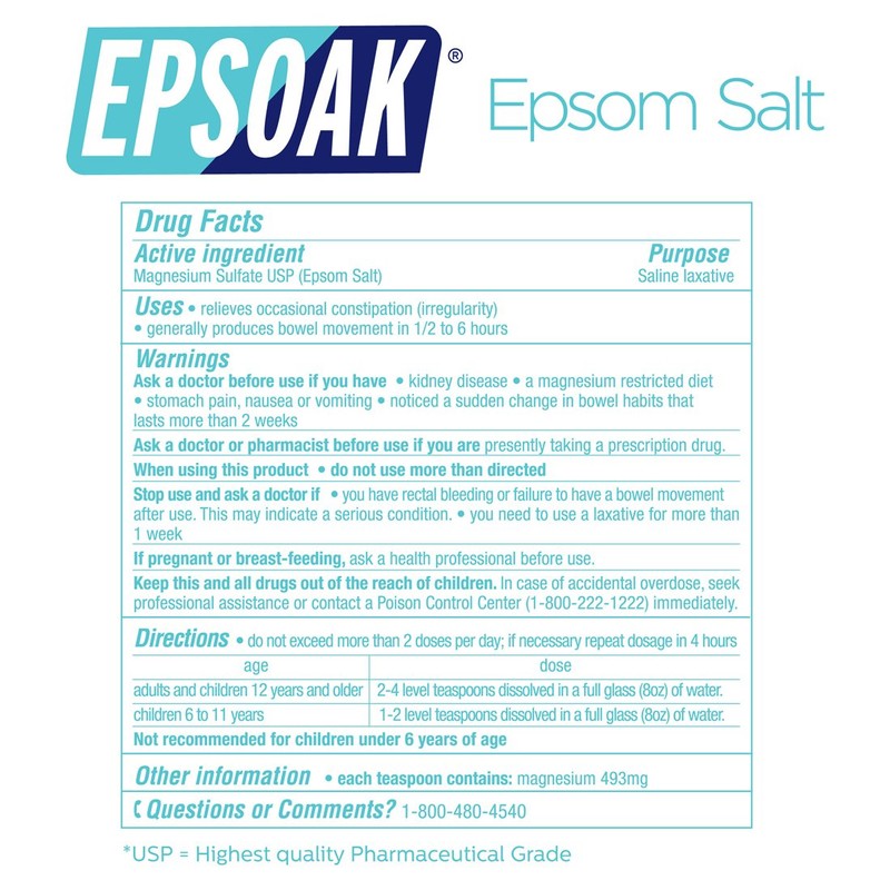 Epsoak Epsom Salt 10 lb. Magnesium Sulfate USP. (Qty. 1