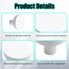 YREYBN White Cupboard Knobs, 4-Pack Small Drawer Knobs for Kitchen