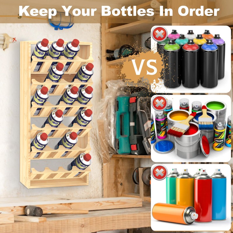 Nisorpa 24 Can Spray Paint or Lube Can Holder Aerosol