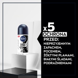 NIVEA MEN Black&White 48 H Invisible Original Antiperspirant in the ball for men 50 ml