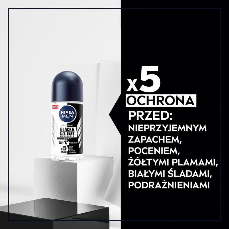 NIVEA MEN Black&White 48 H Invisible Original Antiperspirant in the