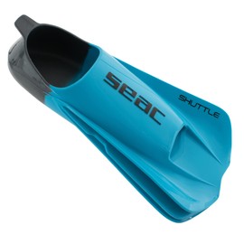 SEAC Unisex-Adult Shuttle Flex Kurze Schwimmflossen aus 100% Silikon, hell blau, 36/37