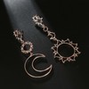 YienDoo Moon Sun Dangle Earrings Star Studs Rose Gold Charms