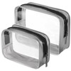 OSDUE 2PCS Clear Travel Toiletries Bags, TSA Approved Transparent Aeroplane