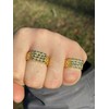 Gold Nugget Ring - Solid 925 Sterling Silver Ring -