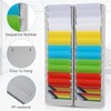 SHINEOFI 28-Slot Attendance Card Holder Rack Wall Mounted Storage for