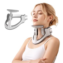 Corrector de postura Owlprince para la alineación del cuello y la columna cervical - Collar ajustable de 360° con 28 niveles, soporte de espuma viscoe