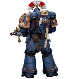 JOYTOY Warhammer 40,000 1/18 Action Figure Ultramarines Relic Secundus Armour with Artificer Bolt Rifle, chainsword and Bolt Pistol Collection Model
