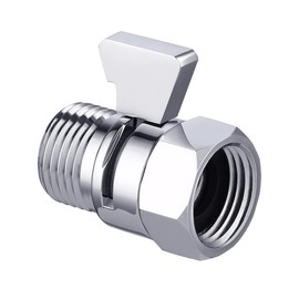 KES Shower Head Shut Off Valve with Metal Handle G1/2 Water Flow Control Valve Brass Polished Chrome, K1140B3-CH