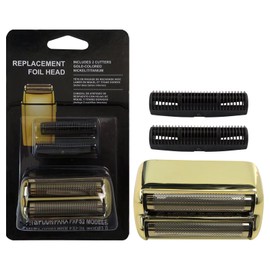 XSPANDER New Practical Double Foil Head and Cutters Replacement Fit for FX FX3#FXRF2G Gold Shaver