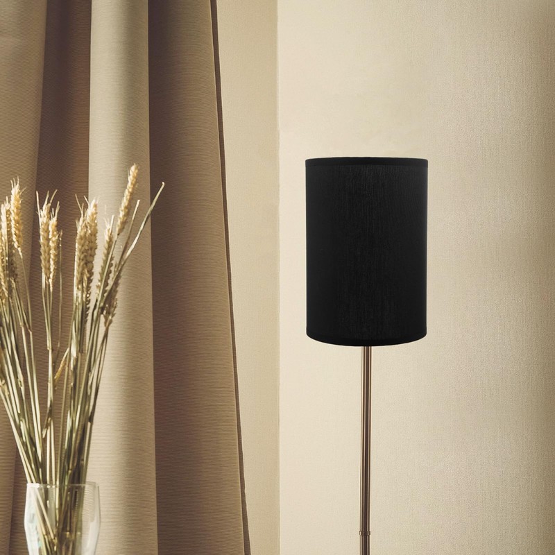 STOBAZA Tall Drum Lamp Shades, Linen Cylinder Lamp Shade, E27