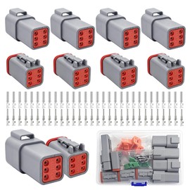 DT6 Pin Deutsch Connector Kit Waterproof Automotive Wire Connectors Gray