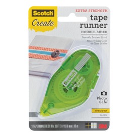 Scotch Tape Runner Extra Strength .31 in x 11 yd, Perfect for Scrapbooking, Cardmaking, and Paper Crafts, 1-Pack
