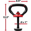 Yes4All LDN6 Adjustable Kettlebell Handle, Weight Plate Converter, Red